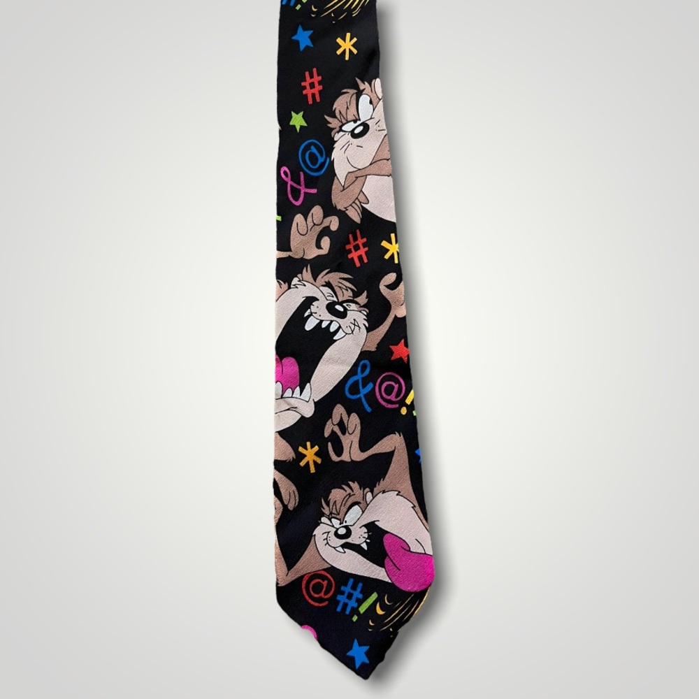 Vintage 1990s Warner brothers looney tunes Taz tie